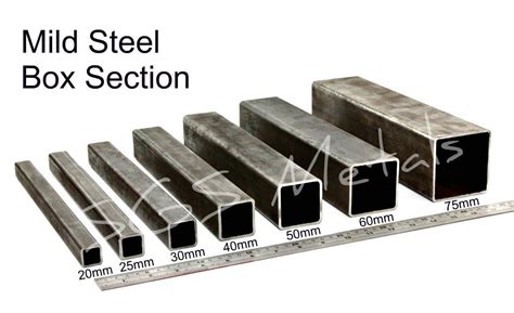 box section steel sizes|box section size chart.